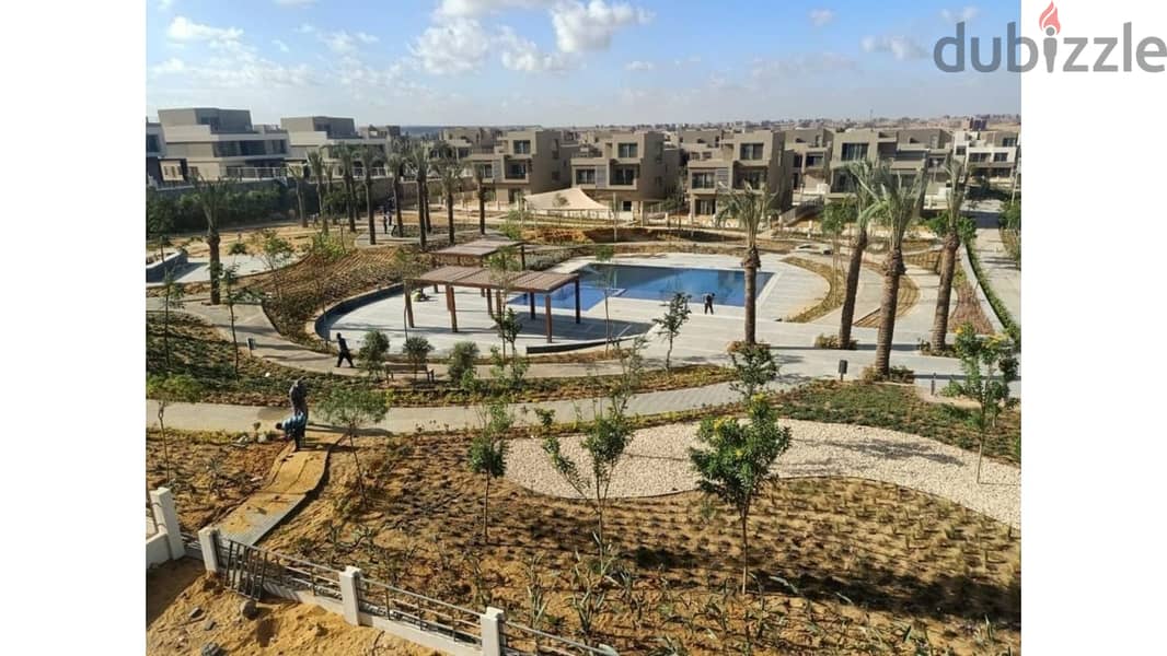 Apartment 170m for sale in palm hills ground with garden ready to move بالم هيلز 2