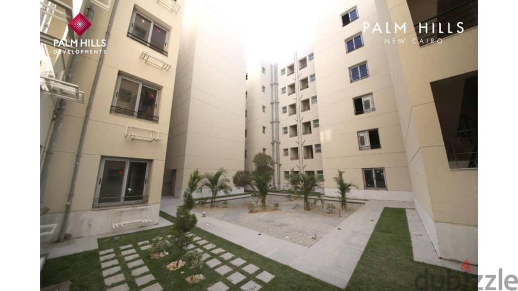 شقة 170 متر للبيع ارضي بحديقة في بالم هيلز القاهرة الجديدة متسلمةPALM HILLS 5