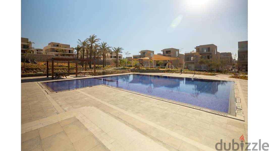 Apartment 170m for sale in palm hills ground with garden ready to move بالم هيلز 7