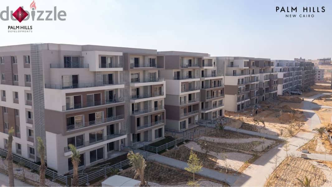 Apartment 170m for sale in palm hills ground with garden ready to move بالم هيلز 14