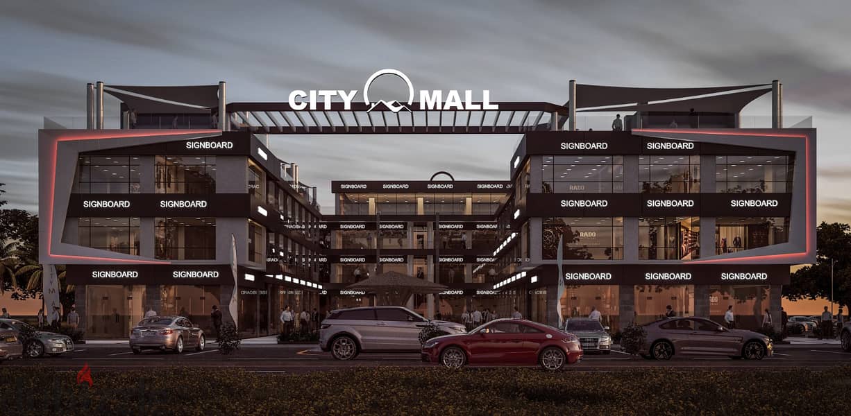 City Mall next to Beit El Masria Compound and Rawda Salmiya, on the service axis of October Gardens, in the middle of the largest population density, 1