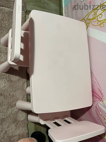 IKEA kids table and 2 chairs light pink 1