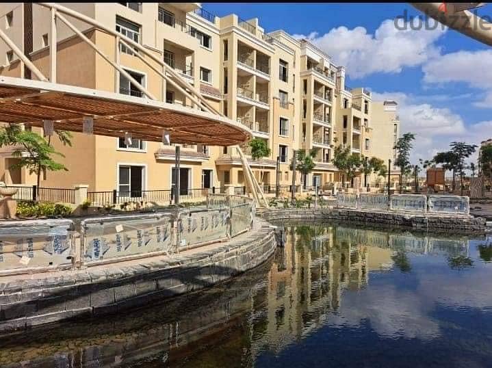 Apartment with a fantastic ground view and garden for sale, 130 m, in Sarai Prime Location on Suez Road, with a 10% down payment and installments over 1