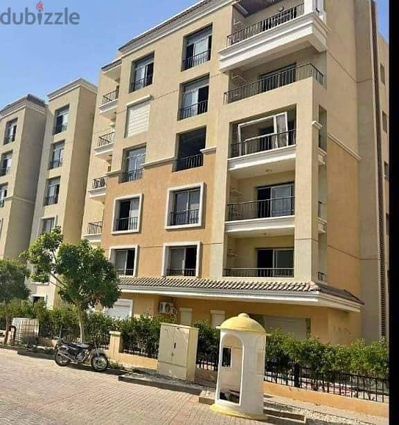 Apartment with a fantastic ground view and garden for sale, 130 m, in Sarai Prime Location on Suez Road, with a 10% down payment and installments over 4