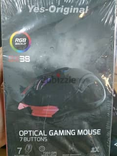 Yes-Original GX38 RGB Wired Gaming Mouse 7200Dpi new معاه كل حاجه