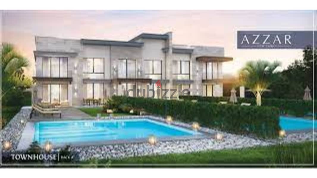 Ready to move townhouse for sale with installments at Azzar 2, New Cairo ازار 1