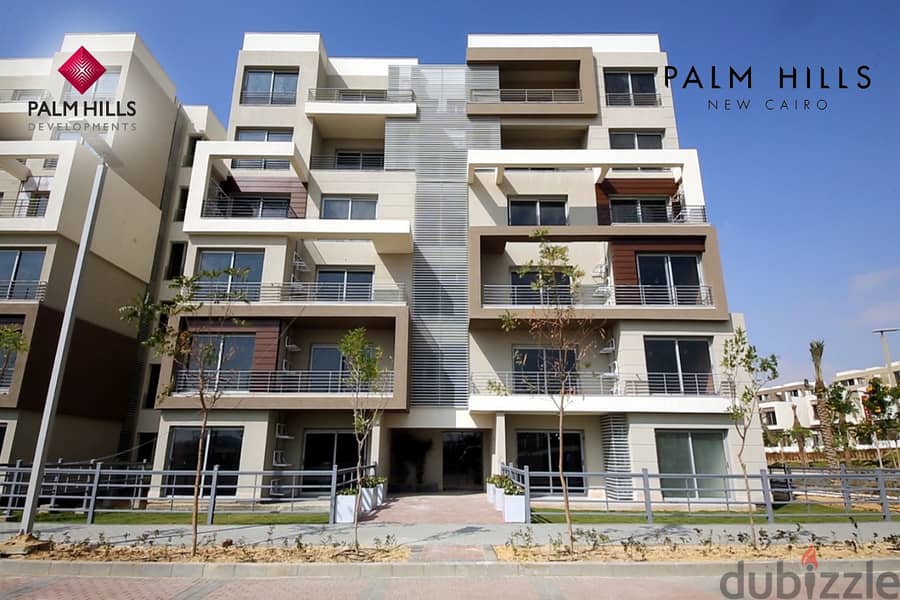 Special semi-finished apartment for sale, 153 sqm, in Palm Hills Compound, Fifth Settlement 7