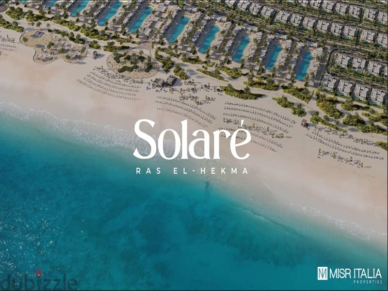 With a 5% down payment, a chalet with a private garden area, first row on the Lagoon, fully finished, in Ras El Hekma - Solare 11