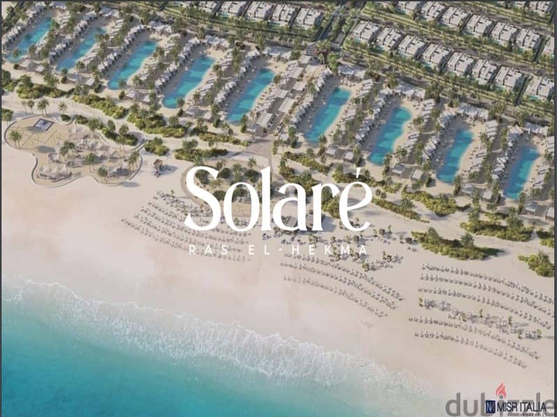 With a 5% down payment, I own a villa in Ras Al-Hikma, first row, on the Lagoon, with full finishing -Solare 4