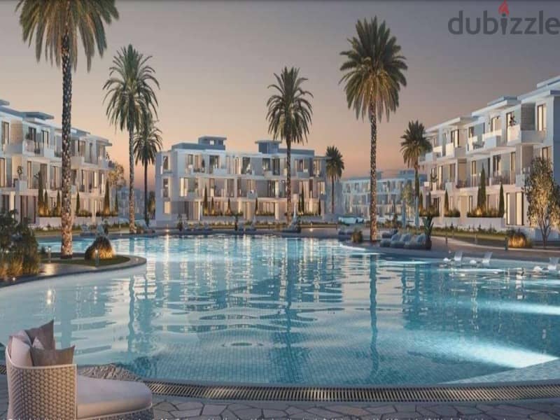 With a 5% down payment, I own a villa in Ras Al-Hikma, first row, on the Lagoon, with full finishing -Solare 7