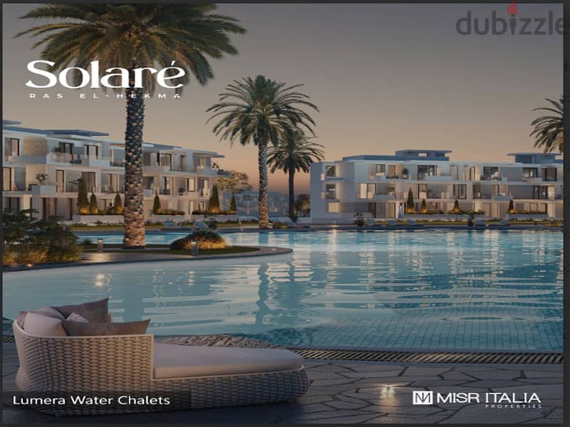 With a 5% down payment, I own a villa in Ras Al-Hikma, first row, on the Lagoon, with full finishing -Solare 8
