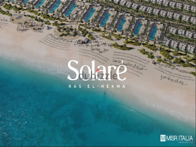 With a 5% down payment, I own a villa in Ras Al-Hikma, first row, on the Lagoon, with full finishing -  Solare 10