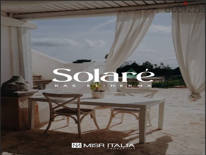 With a 5% down payment, I own a villa in Ras Al-Hikma, first row, on the Lagoon, with full finishing -  Solare 13