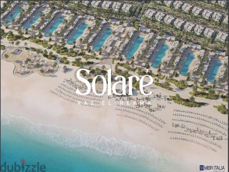 With a 5% down payment, I own a villa in Ras Al-Hikma, first row, on the Lagoon, with full finishing - Solare 4