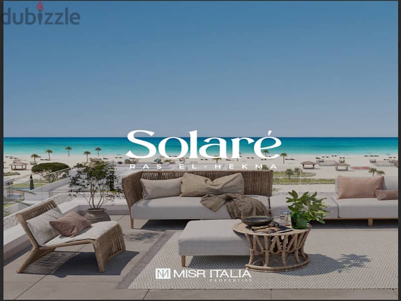 With a 5% down payment, I own an independent villa in Ras Al-Hikma, first row, on the Lagoon, with full finishing - Solare 8