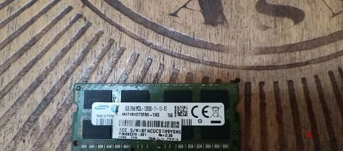 Ram samsung 8GB 2Rx8 pc3l 12800s DDR3