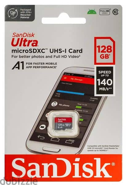 كارت ميموري SanDisk Ultra UHS I 128GB بسرعة 140 ميجابايت في الثانية 4