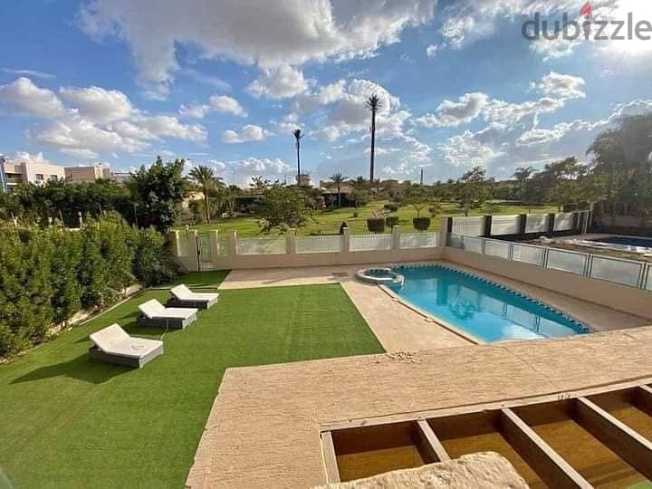 A distinctive villa for sale in installments with the largest landscape and gardens in the Fifth Settlement Telal Compound 2