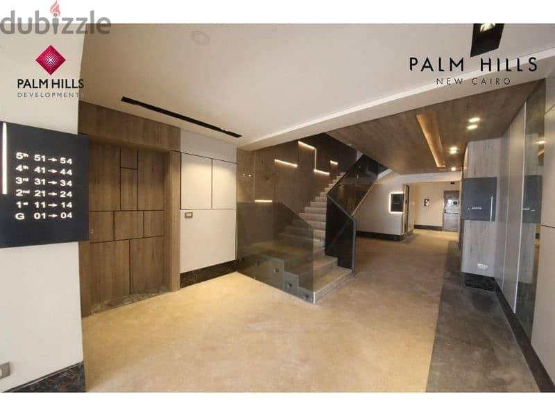 شقة متشطبة للبيع 140 متر مباشرة على الدائري الاوسطي كمبوند بالم هيلز التجمع الخامس Palm Hills New Cairo 1