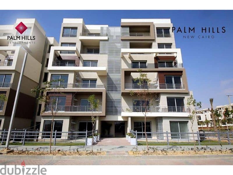 شقة متشطبة للبيع 140 متر مباشرة على الدائري الاوسطي كمبوند بالم هيلز التجمع الخامس Palm Hills New Cairo 2