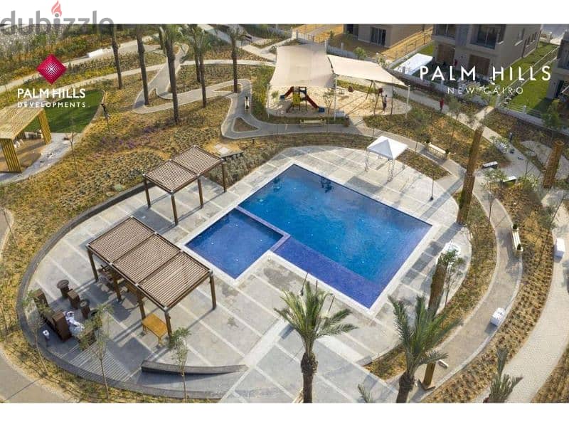 شقة متشطبة للبيع 140 متر مباشرة على الدائري الاوسطي كمبوند بالم هيلز التجمع الخامس Palm Hills New Cairo 7