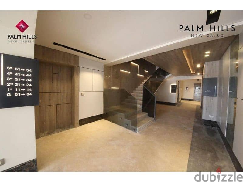 شقة متشطبة للبيع 133 متر مباشرة على الدائري الاوسطي كمبوند بالم هيلز التجمع الخامس Palm Hills New Cairo 1