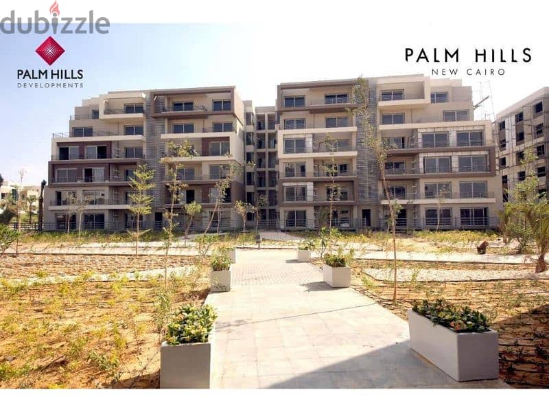 شقة متشطبة للبيع 133 متر مباشرة على الدائري الاوسطي كمبوند بالم هيلز التجمع الخامس Palm Hills New Cairo 5