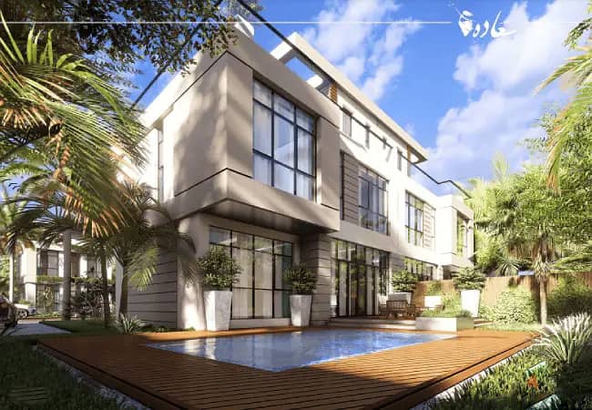 An elegant villa for sale in a villas-only compound in the best location in New Cairo in Saada Compound with a fabulous view and special location 5