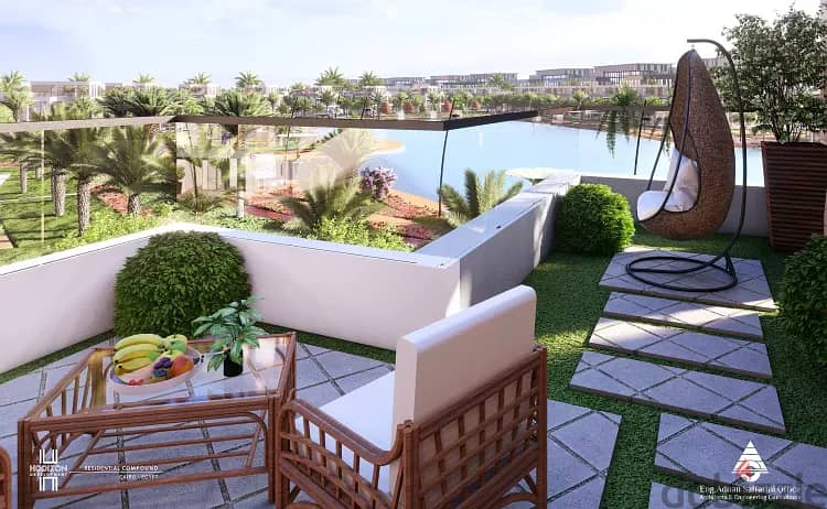 An elegant villa for sale in a villas-only compound in the best location in New Cairo in Saada Compound with a fabulous view and special location 6