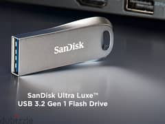 SanDisk Ultra Luxe 128GB USB 3.2 Flash Drive, Upto 400MB/s, All Metal