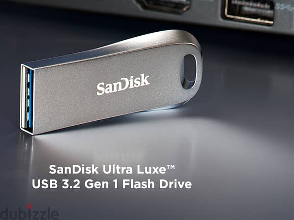SanDisk Ultra Luxe 128GB USB 3.2 Flash Drive, Upto 400MB/s, All Metal 0