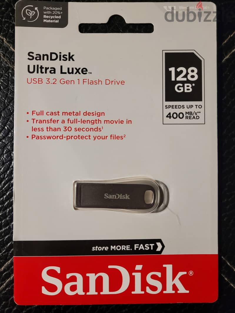 SanDisk Ultra Luxe 128GB USB 3.2 Flash Drive, Upto 400MB/s, All Metal 2