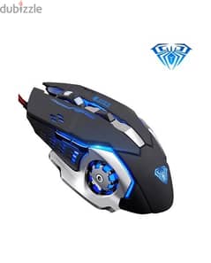 AULA

Professional LED Macro Gaming Pro Wired MOUSE Black/Silver