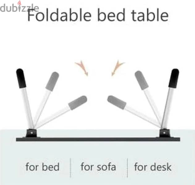 Foldable bed table for multiple uses. طاولة سرير صغيرة قابلة للطي 1