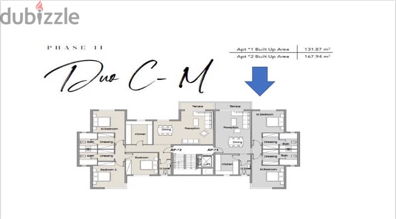 132m 2 bedroom apartment in Badya signature courtyards 1