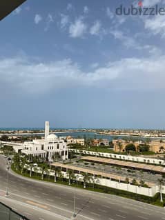 ready to move 238 sqm finished apartment in Mazarine North Coast in Amazing Location and View directly in front of Al Masa Hotel and minutes from New