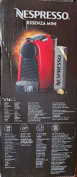 NESPRESSO Essenza Mini Red Coffee Machine 1