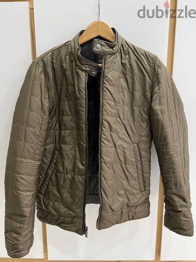 MASSIMO DUTTI Reversible Leather Jacket 4