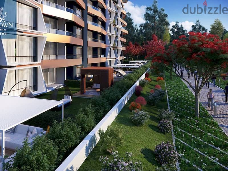 With a 25% discount, an apartment with an area of ​​​​210 square meters in a view of the landscape in the administrative capital, R7, on the embassy a 3