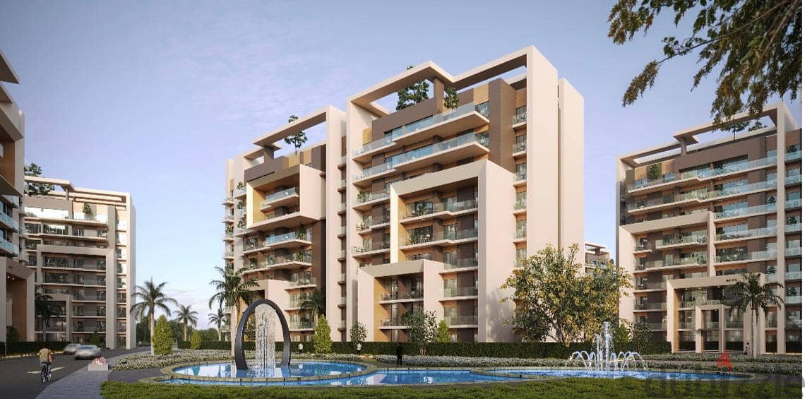 Book your 209m² apartment for immediate delivery with a down payment of EGP 647,000 in the heart of R8 area in City Oval Compound on the Green River 2