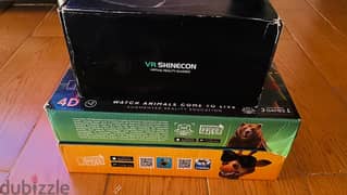 vr shinecon virtual reality glasses4D+كروت حيوانات مجسمه