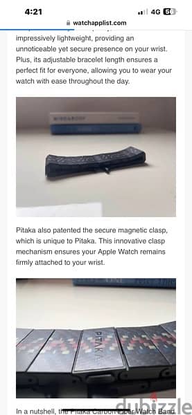 Pitaka Carbon fiber apple watch band original 6