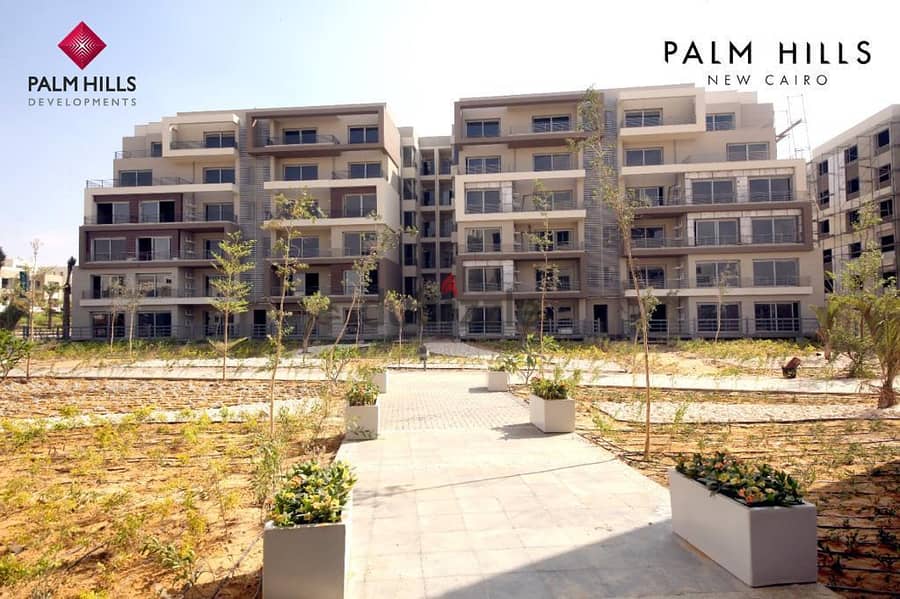 apartment 173m fully finished in Palm Hills Compound in Fifth Settlement with open view on green space 0