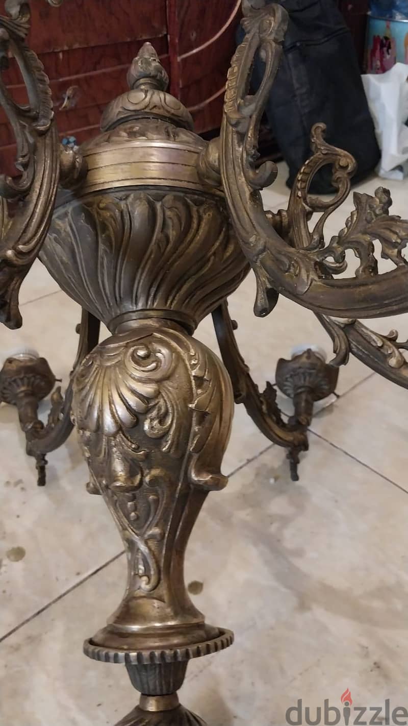 نجف نحاس مزخرف - Decorated brass chandelier 2