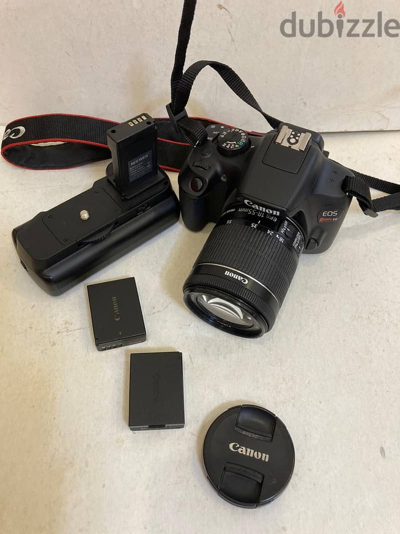 كاميرا كانون 1300D حالة كالجديده استخدمت عدة مرات بكل مشتمالاتها 3
