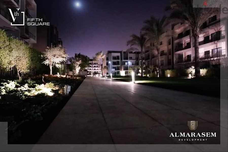 Apartment 170 sqm for sale, one year receipt, fully finished, in Fifth Square Al Marasem, the heart of the Fifth Settlement 45