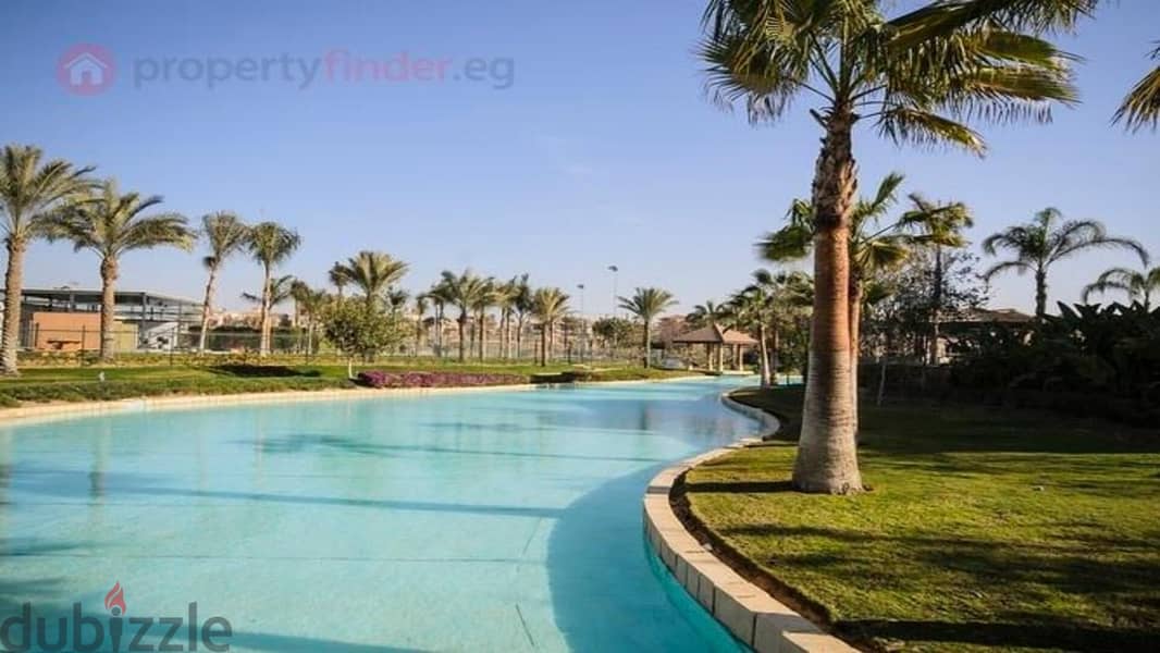 Villa for sale in Swan Lake Compound, directly in front of Al-Rehab 2