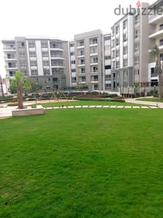 Hyde Park, Fifth Settlement Greens stage 137 m apartment, ground floor, garden The landscape view  2 bedrooms master room with bathroom - 3 bathroom