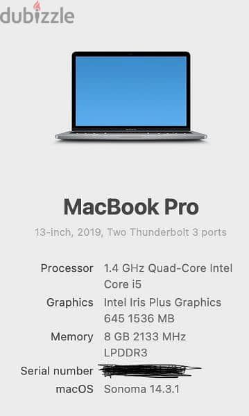 MacBook Pro (13-inch, 2019, Two Thunderbolt 3 ports 1