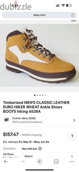 Timberland half boot high neck from USA like new used once 8